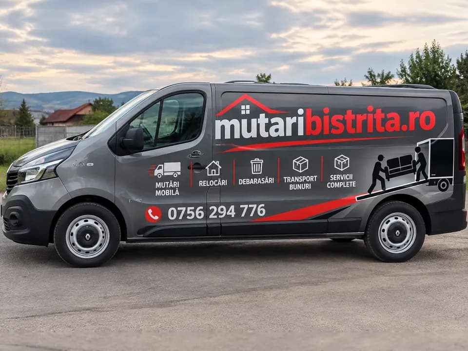 Autoutilitară mică Mutări Cluj, dubă închisă pentru transporturi rapide de mobilă și cutii